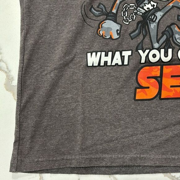 Boys Grey Orange Ninja Turtle Graphic T-shirt Tee L 10/12 - Picture 6 of 14